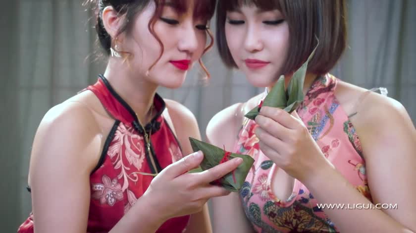 [Ligui丽柜] 2020.06.25 HD视频《双生花之粽情丝意》汐汐&小爽