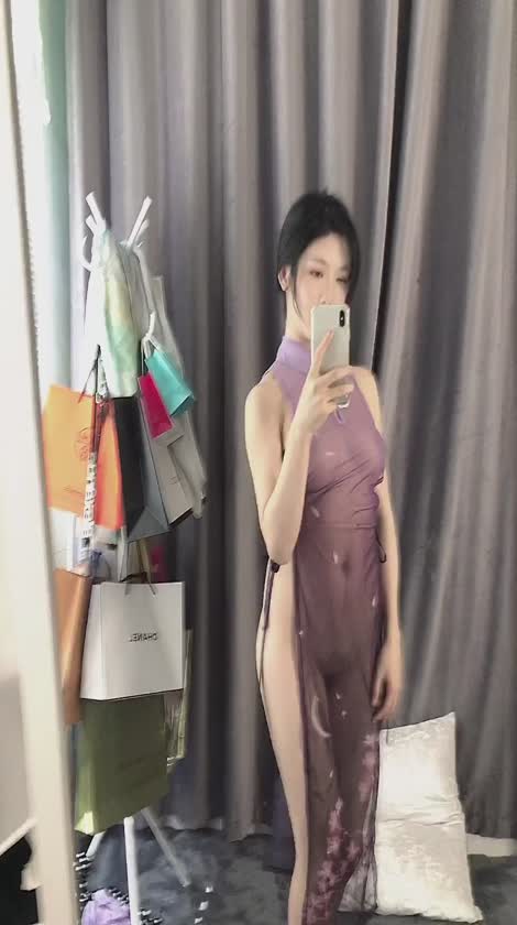 抖娘-利世 – NO.124 紫旗袍