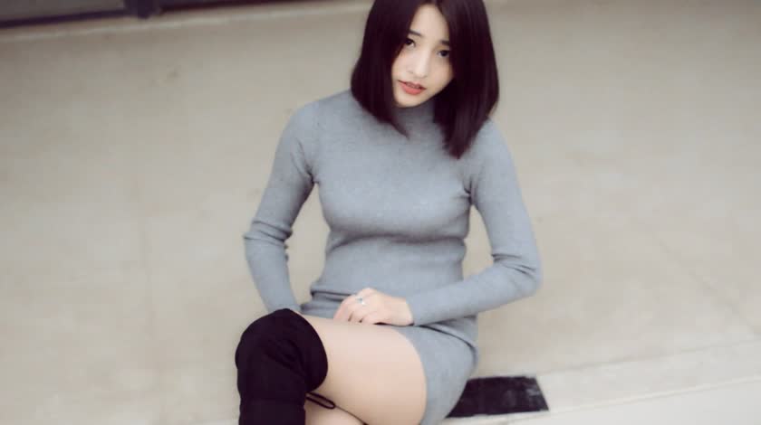 纳丝摄影 NO.056 李媛媛1 肉丝紧身裙